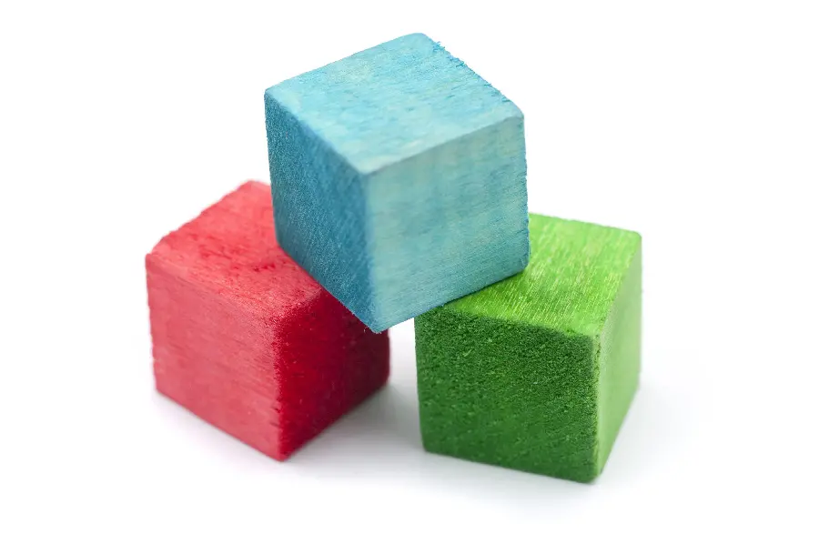 Colorful Wooden Building Blocks Wallpaper