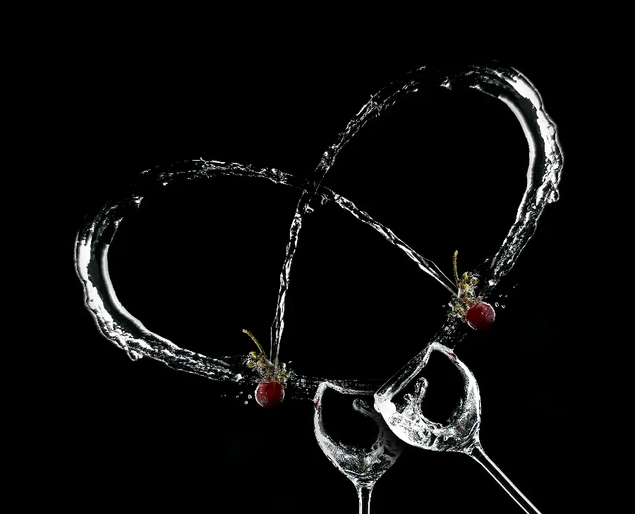 Cool and interesting romantic wallpaper on a black background for Valentine's Day or Love Day
