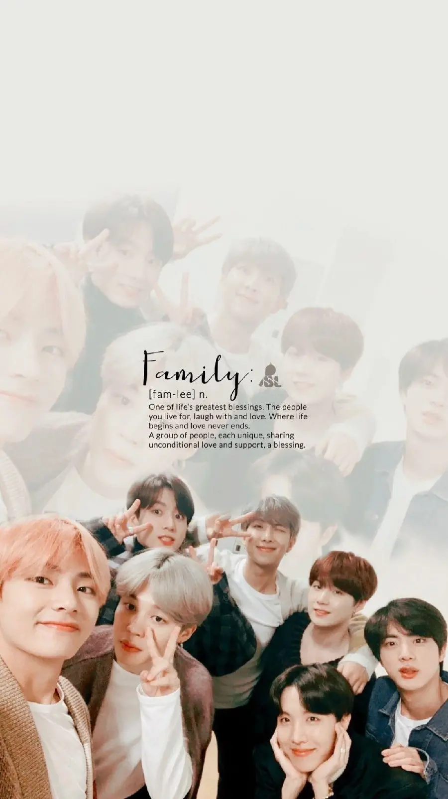Background image and wallpaper for iPhone with attractive BTS design