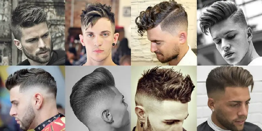 Pictures of attractive boys' hairstyles 2024 in a frame 