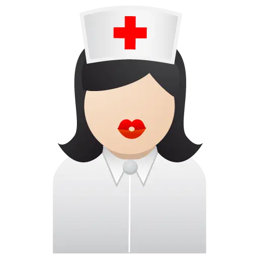 Digital painting image without face of a nurse in PNG format
