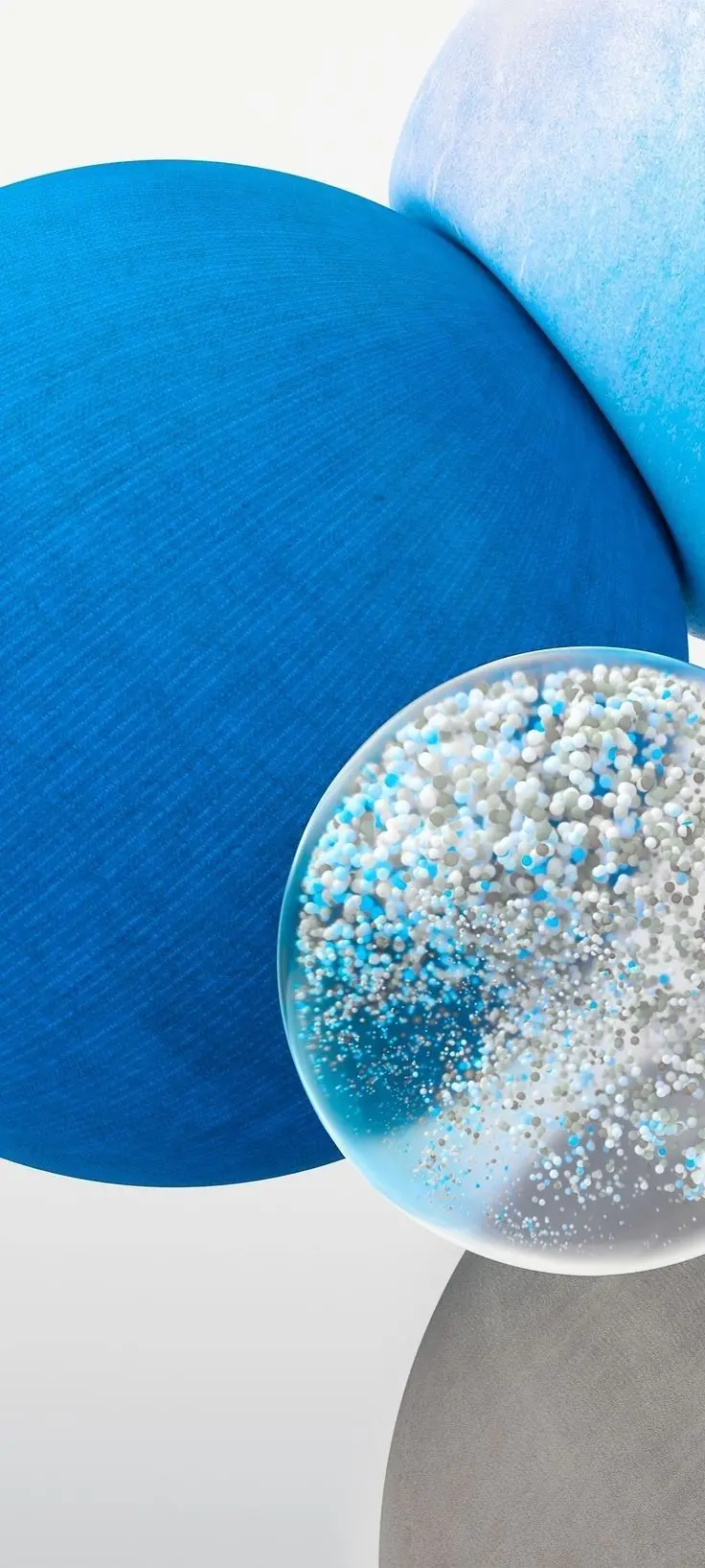 The most special image with a blue and white theme for the Samsung Galaxy A05 wallpaper