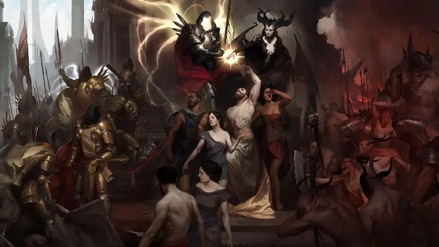Collection of wallpapers from the video game Diablo 4 for gamers