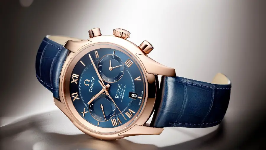 Wallpaper with the design of a brand and expensive Omega watch