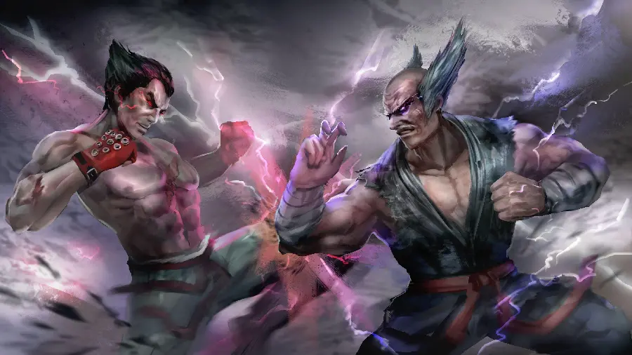 Wallpaper of the fighting of Kazuya Mishima