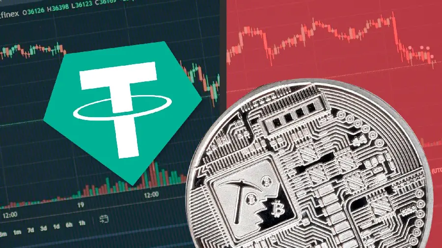 Tether cryptocurrency logo wallpaper