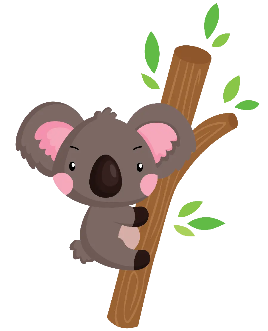 Interesting and spectacular image of a cute and funny koala bear in PNG format