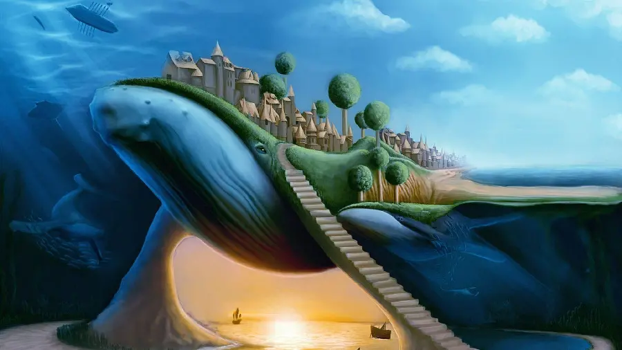 Special and dreamy photo of surreal animals for use in animation