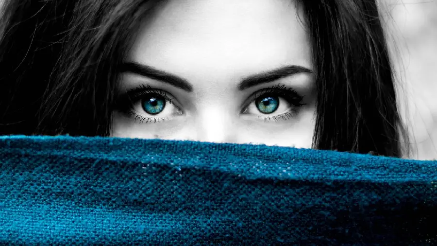 A photo with excellent editing suitable for a profile with a beautiful girl with a veil