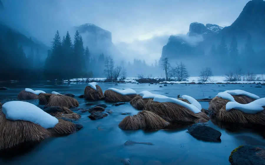 Photo with a sense of cold and lifeless and mysterious nature for profiles