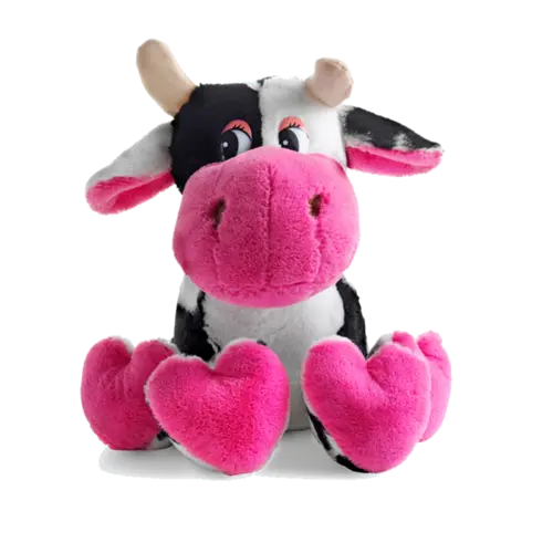 A cute and googly cartoon cow PNG image