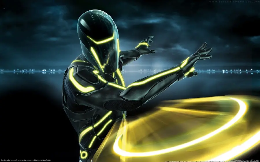 High quality wallpaper from the amazing computer game Tron Evolution for poster printing