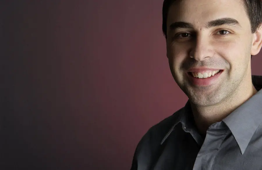 Stock photo of Larry Page in a gray suit and great editing