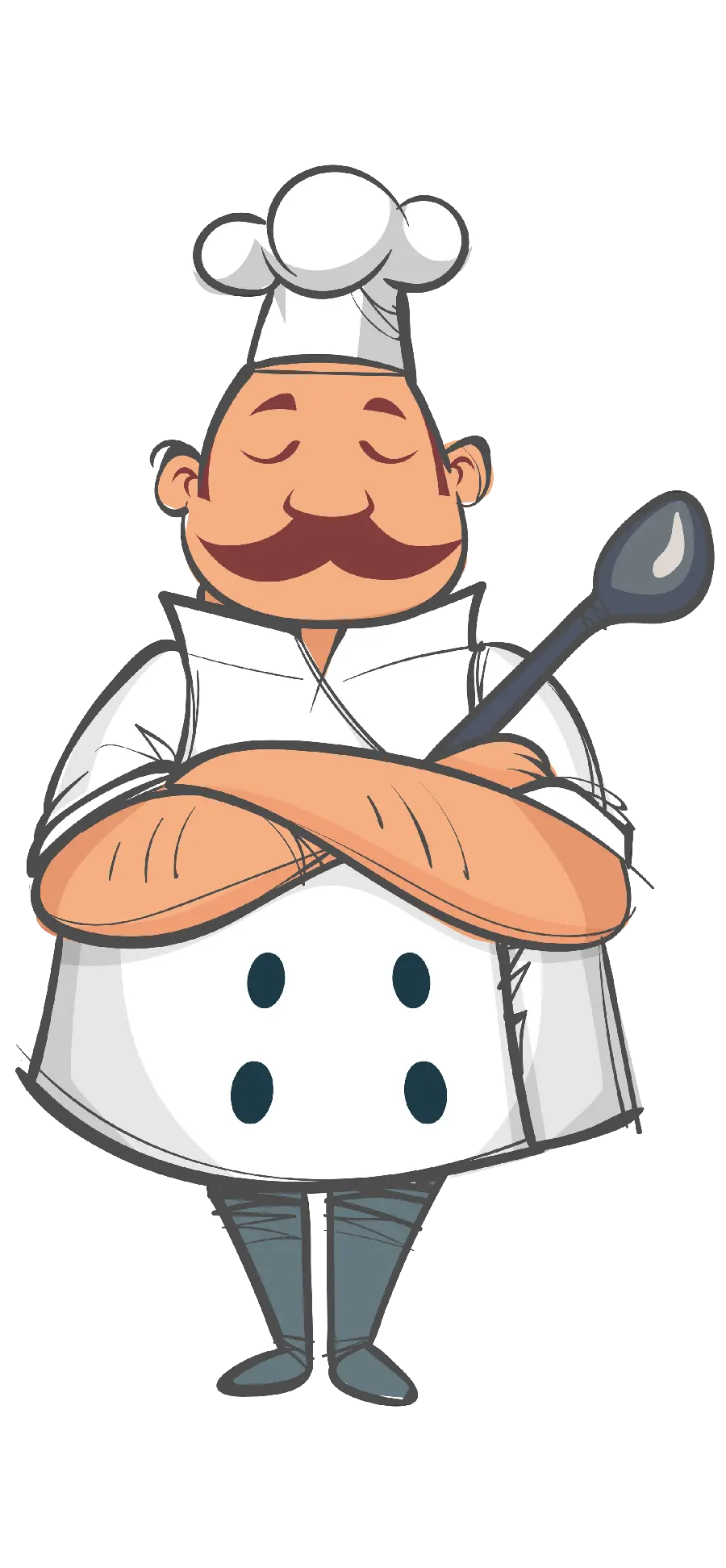 Cut out png photo of a chef suitable for use as a logo
