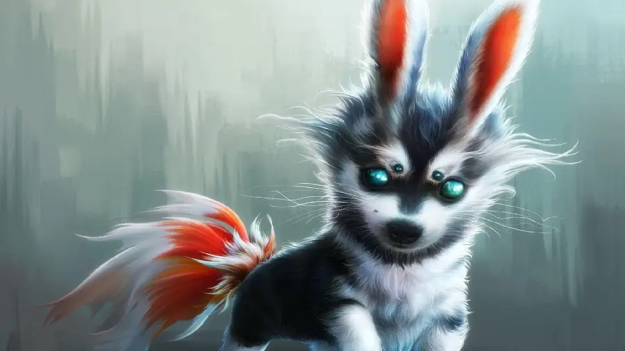 Wallpaper of a fictional animal in the style of surrealism with very good quality
