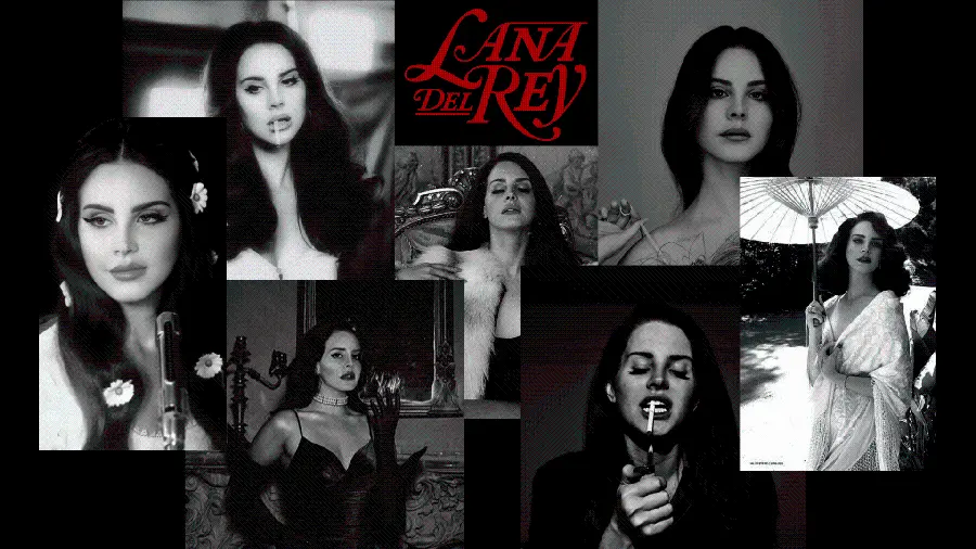 Collection of beautiful photos of Lana Del Rey in a frame