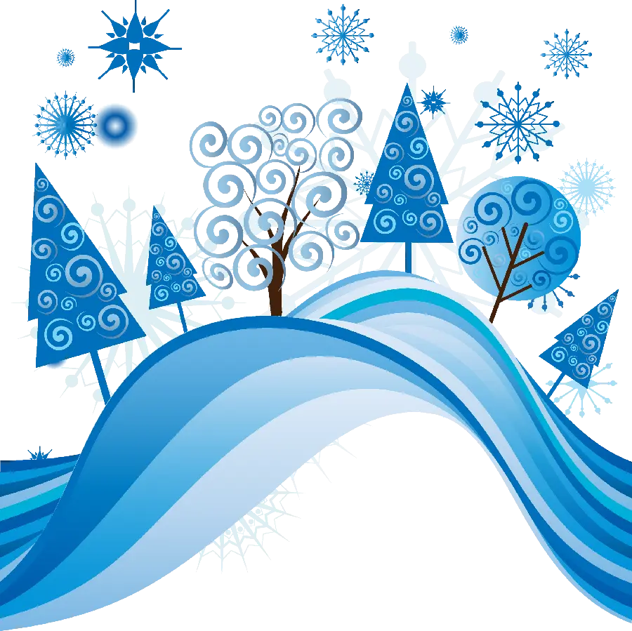 Winter image with PNG file for making children's clip