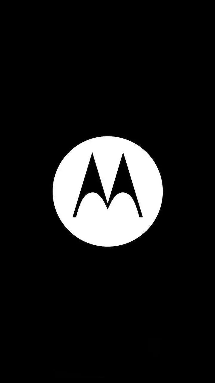 Black and white Motorola Moto E13 wallpaper with company logo design