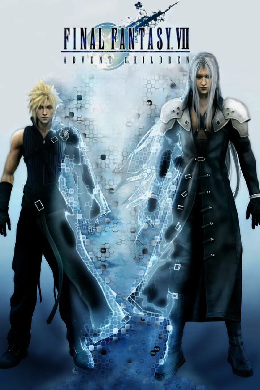 Image of two cool characters from the Final Fantasy 7 game for the phone