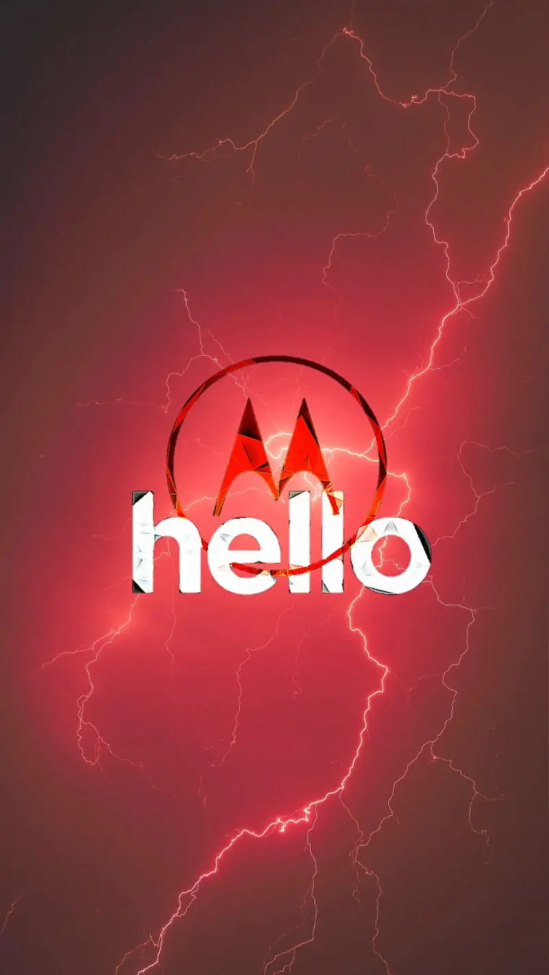 Download the Motorola Moto E13 wallpaper with a lightning design background