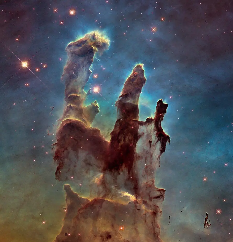 Photo of Pillars of Creation sent by the James Webb Space Telescope