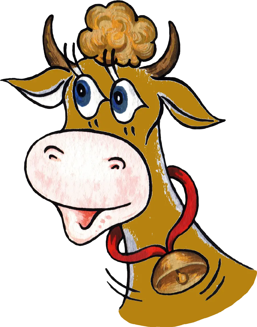 Cow PNG Image with Rounded Edges and No Background for Logo Design 