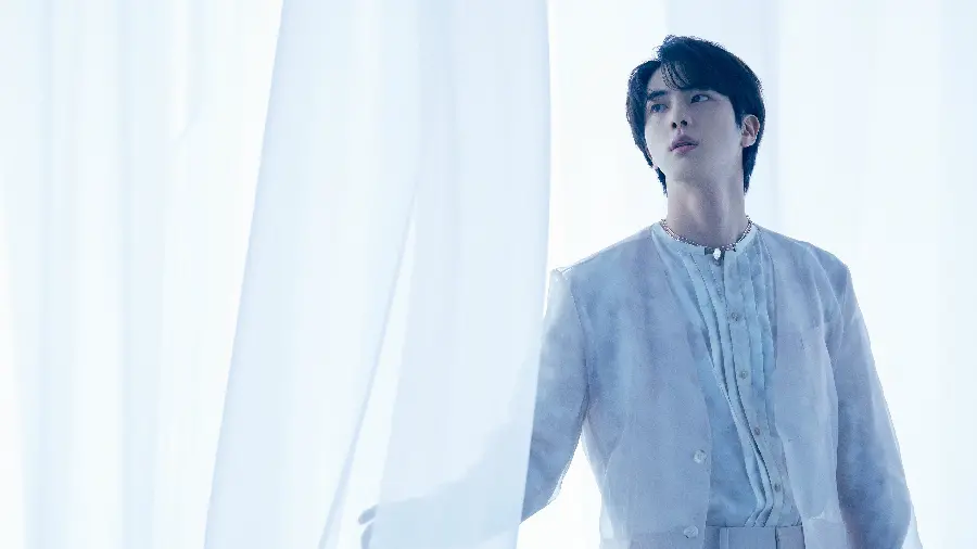 BTS member Jin's picture for printing on accessories