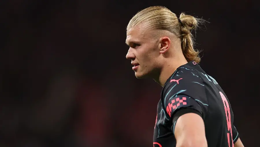 Erling Haaland Profile Picture with Black Background Suitable for Background and Profile