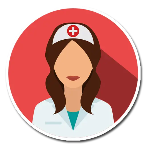 Cut out png photo without a background and nurse design background 