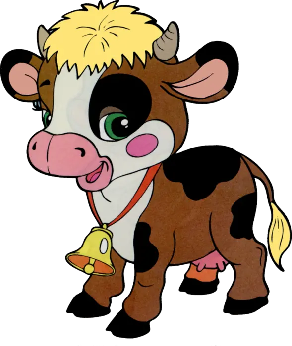 PNG image png and cropped without background and background design of a chubby brown cow 