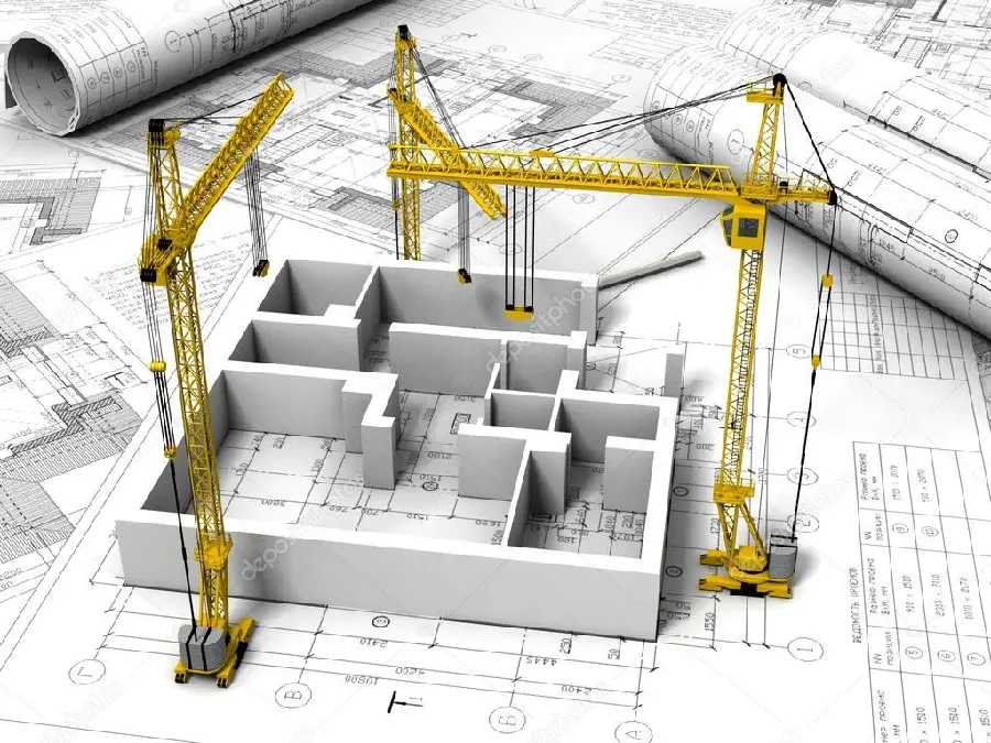 Interesting and spectacular image of building plan with model