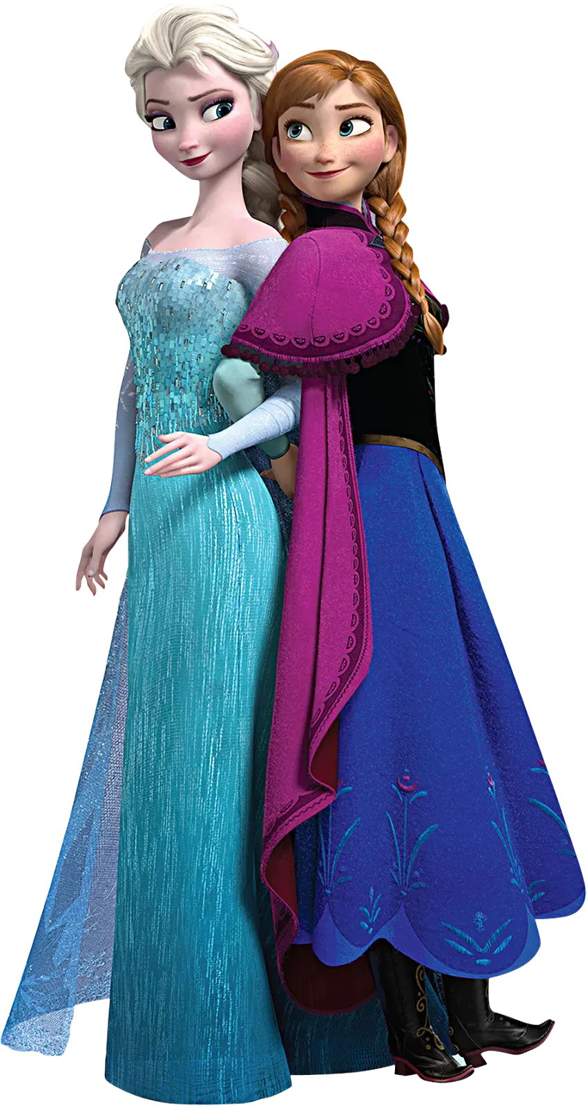 The most beautiful picture of Elsa and Anna animation in PNG format