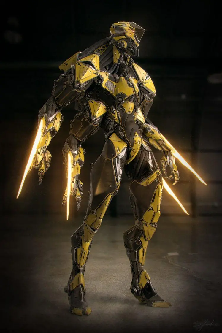 Image for the background of the Android phone with the popular design of a cool robot