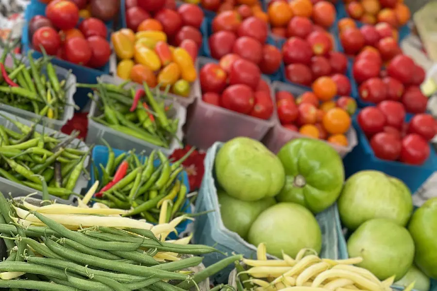 Download photo of delicious fruit and vegetable shop 