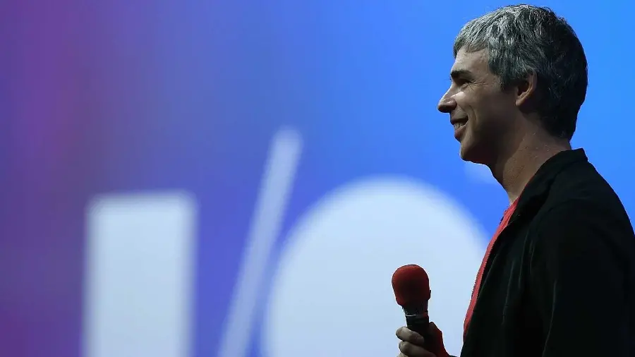 Photo taken of Larry Page from a profile view 