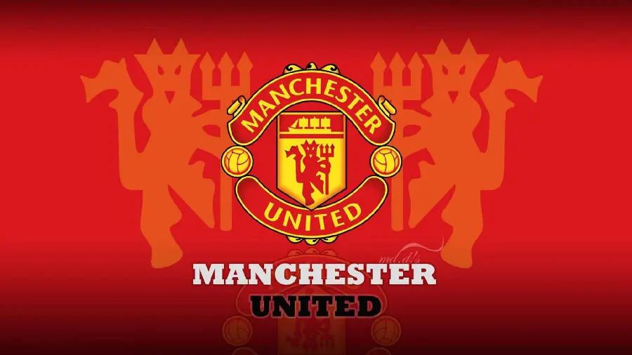 Manchester United background image with a red background