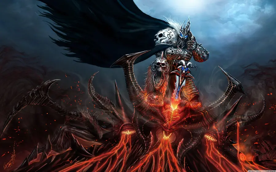 Download a stylish background from the 3D game Diablo