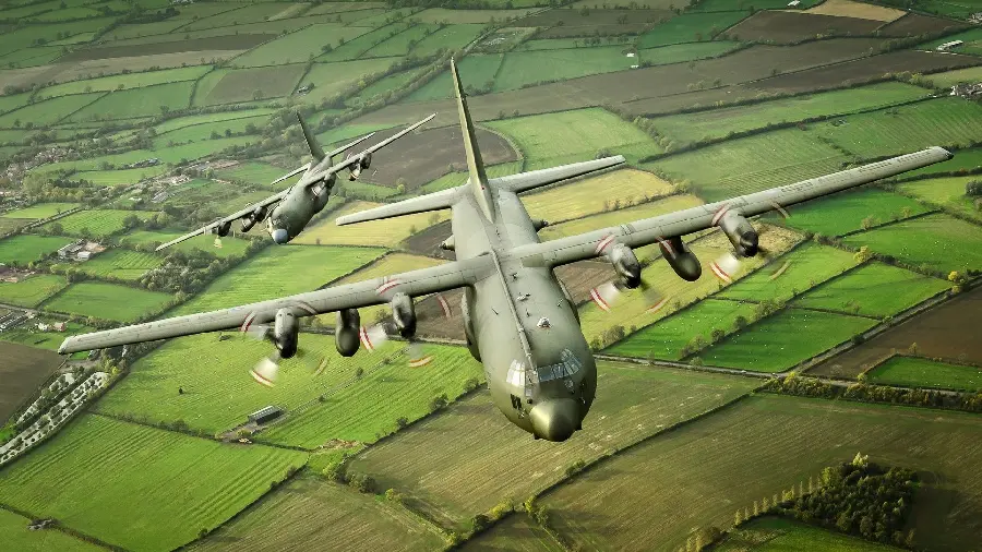 Wallpaper in HD resolution of airplanes in the sky