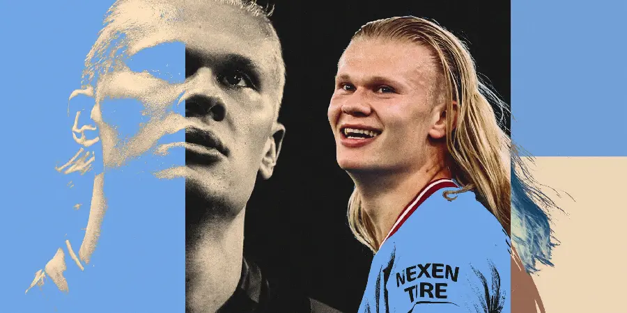 Download the best photo of Erling Haaland, Norwegian player with HD quality