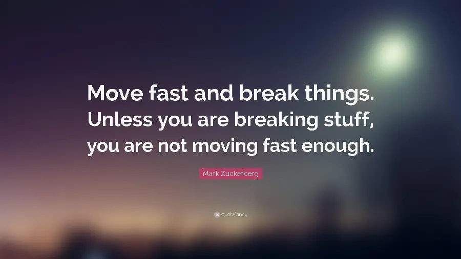 Photo with a quote from Mark Zuckerberg suitable for a profile