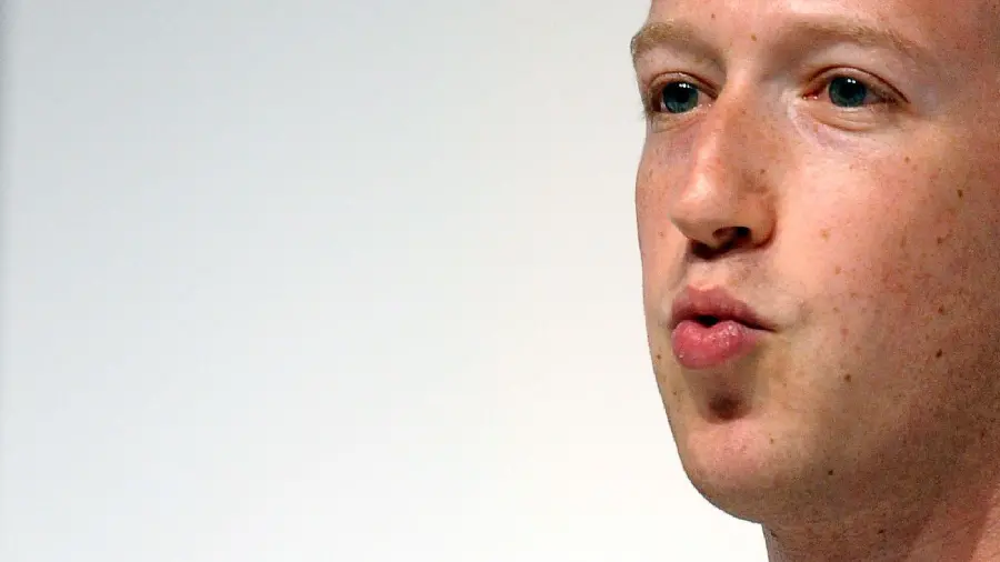 Stock photo of Mark Zuckerberg with white background