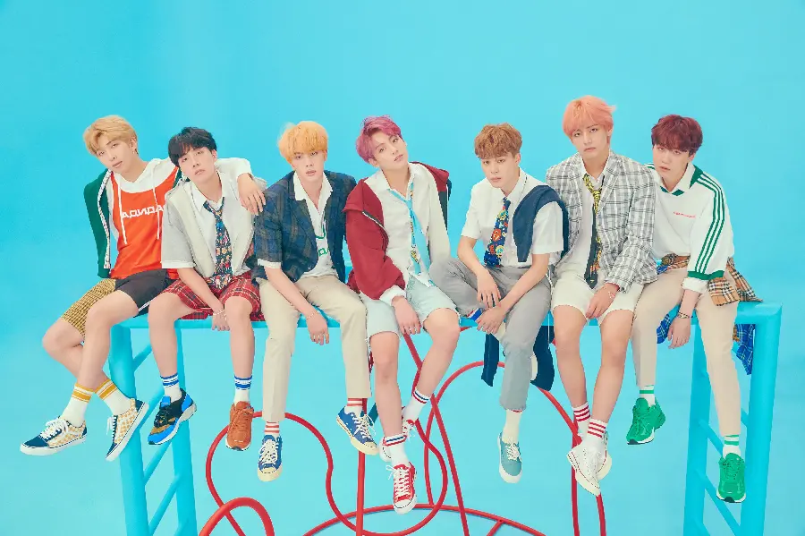 Unique and high-quality photo of BTS for widescreen monitors