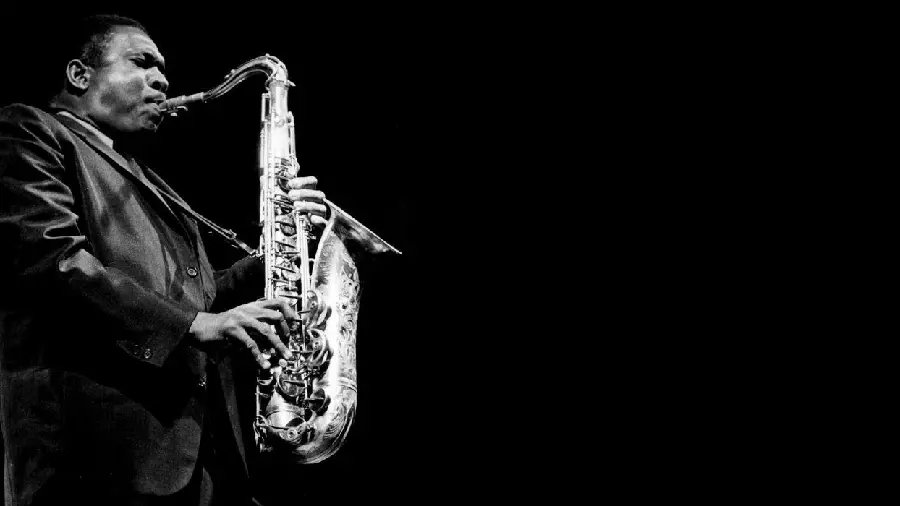 Image of jazz musician on a black and dark background