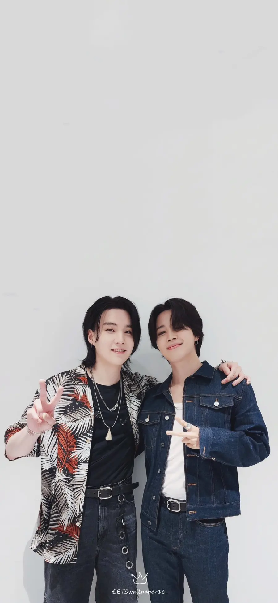 Photo of Suga and Jimin from the BTS music group