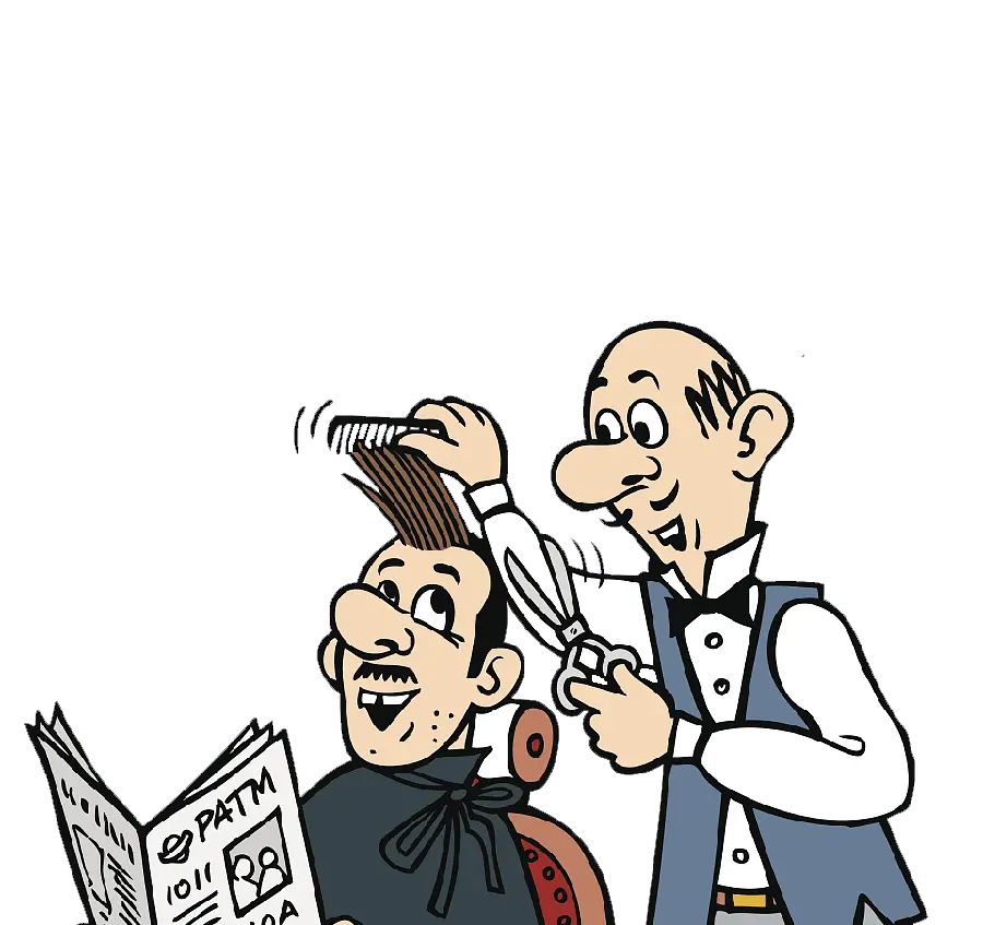 Cute graphic logo of a hairdresser design in PNG format