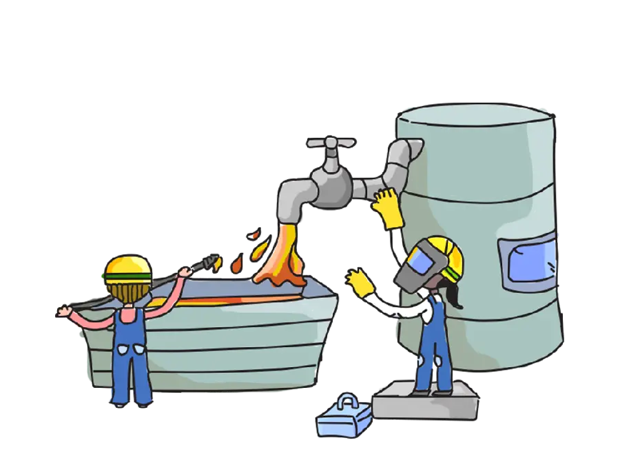Cartoon wallpaper about metallurgy engineering 