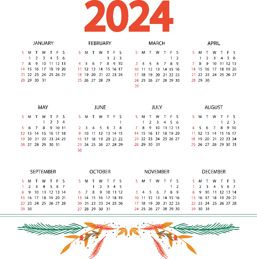 2024 Background Photo for Printing on Wall Calendars