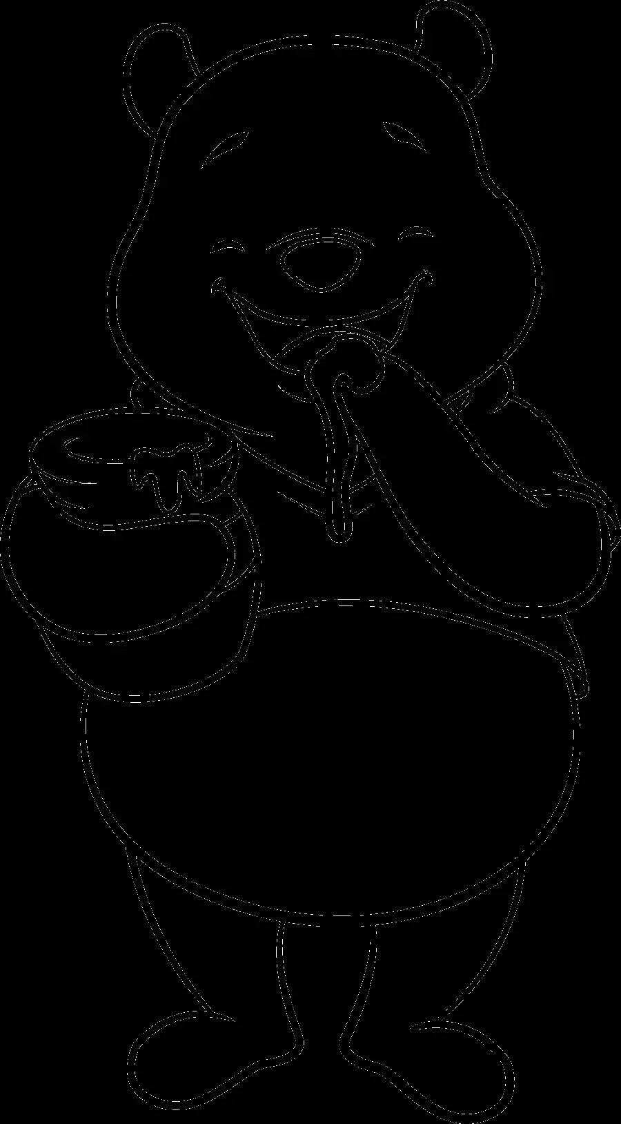 Cartoon Pooh Bear PNG drawing photo and children's favorite