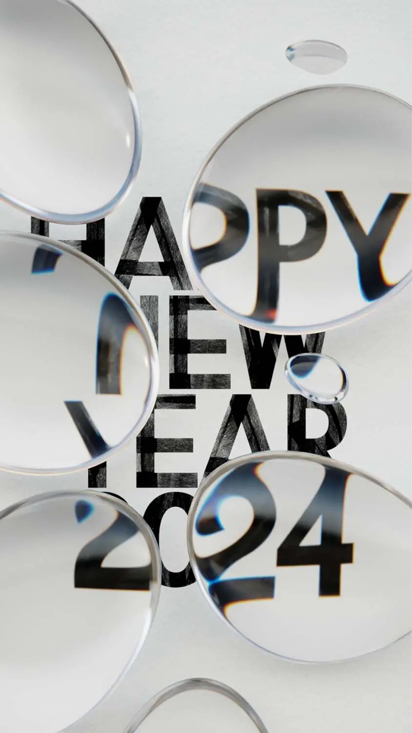 Profile image and wallpaper for New Year and Christmas 2024 greetings