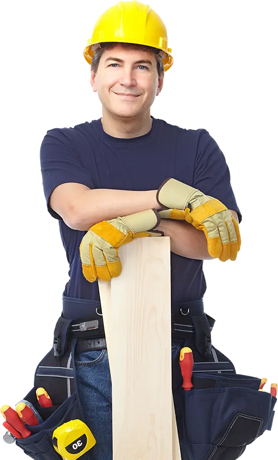 Real carpenter image in PNG format without background
